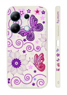 TopQ Kryt Design Xiaomi Redmi Note 13 Fialoví motýlci 123000 - Phone Cover