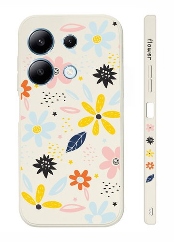 TopQ Kryt Design Xiaomi Redmi Note 13 Barevné kvítky 122998 - Phone Cover - Main image