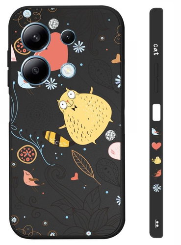 TopQ Kryt Design Xiaomi Redmi Note 13 Kočička černý 122993 - Phone Cover - Main image