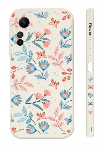 TopQ Kryt Design Xiaomi Redmi Note 12S Romantické kvítky 123280 - Phone Cover - Main image