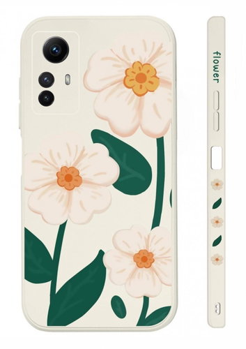 TopQ Cover Design Xiaomi Redmi Note 12S White Flowers 123208 - Phone Cover - Main image