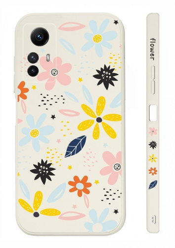 TopQ Cover Design Xiaomi Redmi Note 12S Colored flowers 123171 - Phone Cover - Main image