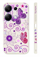 TopQ Kryt Design Xiaomi Redmi Note 13 Pro Fialoví motýlci 123304 - Phone Cover