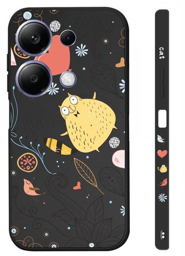 TopQ Kryt Design Xiaomi Redmi Note 13 Pro Kočička černý 123294 - Phone Cover - Main image