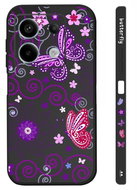 TopQ Cover Design Xiaomi Redmi Note 13 Pro 5G Purple butterflies black 123316 - Phone Cover