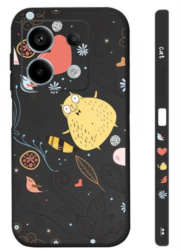 TopQ Cover Design Xiaomi Redmi Note 13 Pro 5G Cat black 123314 - Phone Cover - Main image