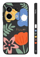 TopQ Kryt Design Xiaomi Redmi Note 13 Pro 5G Malované květy černý 123313 - Phone Cover