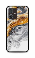 TopQ Cover LUXURY Motorola Moto G54 5G Marble grey-gold 123881 - Phone Cover