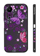 TopQ Cover Design Xiaomi Redmi 13C Purple butterflies black 122978 - Phone Cover