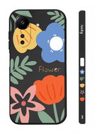 TopQ Kryt Design Xiaomi Redmi 13C Malované květy černý 122977 - Phone Cover