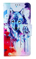 TopQ Xiaomi Redmi Note 13 Pro book case Drawing of a wolf 130187 - Phone Case