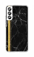 TopQ Cover STYLE Samsung S23 solid black-gold 132240 - Phone Cover