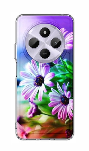 TopQ Cover Image Xiaomi Redmi 14C hard Purple flowers 132150 - Phone Cover - Main image