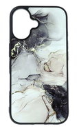 TopQ Marble iPhone 16 Hard Cover Smoky Cream 132167 - Phone Cover