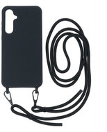 TopQ Kryt Simple Samsung A55 černý se šňůrkou131979 - Kryt na mobil