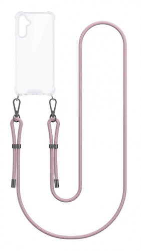 TopQ Cover Armor Samsung A14 with pink cord transparent 132259 - Phone Cover - Main image