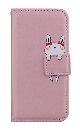 TopQ Case Xiaomi Redmi 14C book pink with rabbit 132685 - Phone Case - Main image