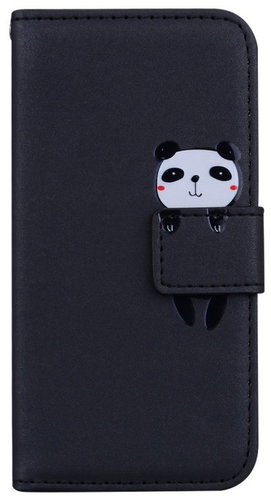 TopQ Xiaomi Redmi 14C book case black with panda 132683 - Phone Case - Main image