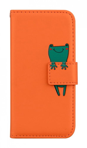 TopQ Xiaomi Redmi 14C book case orange with flip-flop 132682 - Phone Case - Main image