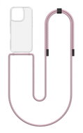 TopQ Cover Simple iPhone 16 Pro Max with pink cord transparent 131116 - Phone Cover