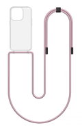 TopQ Cover Simple iPhone 13 Pro with pink cord transparent 131111 - Phone Cover