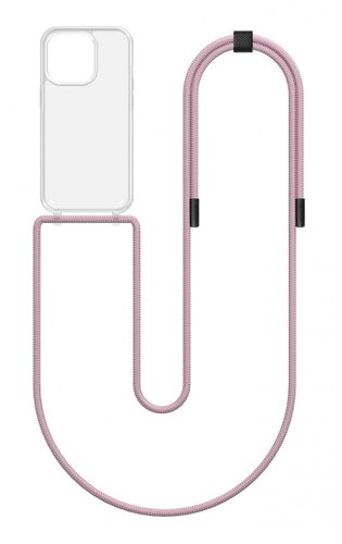 TopQ Cover Simple iPhone 13 Pro with pink cord transparent 131111 - Phone Cover - Main image