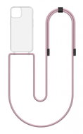TopQ Cover Simple iPhone 14 with pink cord transparent 131098 - Phone Cover