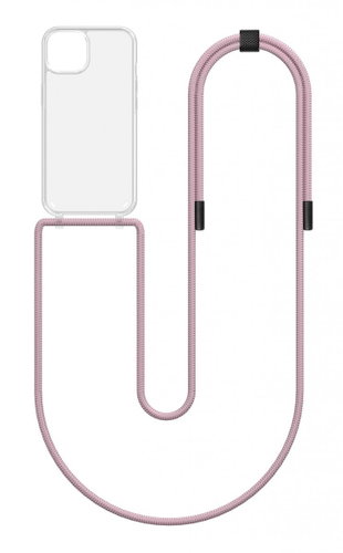 TopQ Cover Simple iPhone 11 with pink cord transparent 131095 - Phone Cover - Main image