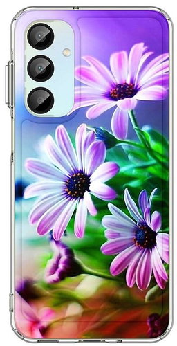 TopQ Cover Image Samsung A16 Image solid Purple flowers 132364 - Phone Cover - Main image