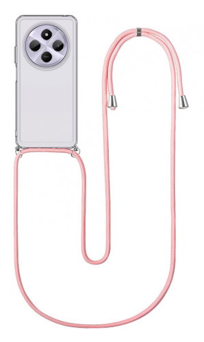 TopQ Cover Xiaomi Redmi 14C with pink cord transparent 133045 - Phone Cover - Main image