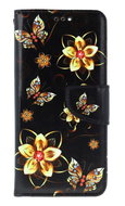 TopQ Case Xiaomi Redmi 13C booklet Golden flowers 131929 - Phone Case
