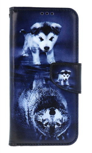 TopQ Case Samsung A15 book Reflection of the wolf 131933 - Phone Case - Main image