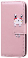 TopQ Case Samsung A16 book pink with rabbit 132308 - Phone Case