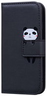 TopQ Case Samsung A16 book black with panda 132307 - Phone Case