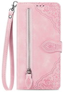 TopQ Case Samsung A16 book with zipper pink 132648 - Phone Case