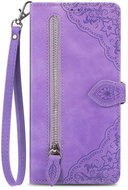 TopQ Case Samsung A16 book with zipper purple 132647 - Phone Case