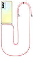 TopQ Cover Samsung A16 with pink cord transparent 132644 - Phone Cover