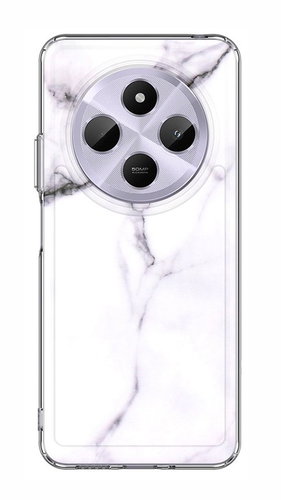 TopQ Cover Xiaomi Redmi 14C solid Marble white 133495 - Phone Cover - Main image
