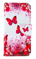 TopQ Case Samsung A15 booklet Pink butterflies 132165 - Phone Case