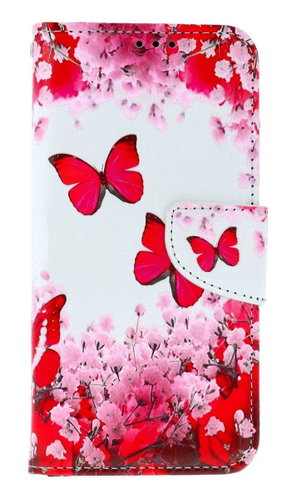 TopQ Case Samsung A15 booklet Pink butterflies 132165 - Phone Case - Main image