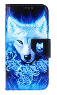 TopQ Case Samsung A15 booklet Turquoise wolf 132164 - Phone Case