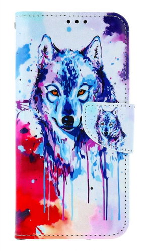 TopQ Case Samsung A15 booklet Drawing of a wolf 132159 - Phone Case - Main image