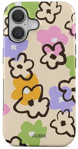TopQ Cover AURIX MagSafe iPhone 16 Flower Drawing 133543 - Phone Cover - Main image