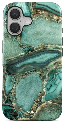 TopQ Cover AURIX MagSafe iPhone 16 Emerald Glow 133539 - Phone Cover - Main image