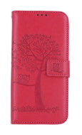 TopQ Case Samsung A16 booklet Dark pink tree owls 132436 - Phone Case