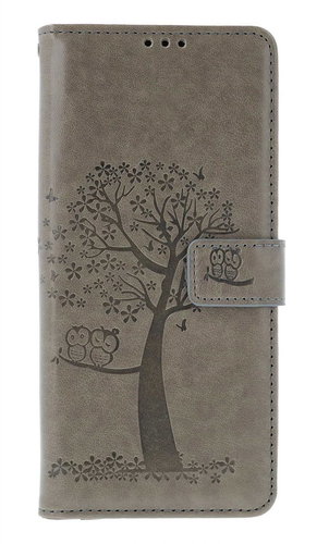 TopQ Case Xiaomi Redmi 14C booklet Grey tree owls 132390 - Phone Case - Main image