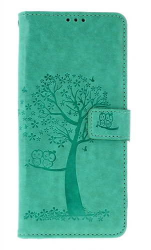 TopQ Xiaomi Redmi 14C book case Green tree owls 132389 - Phone Case - Main image