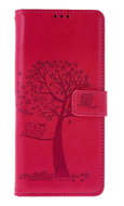 TopQ Xiaomi Redmi 14C book case Dark pink owl tree 132388 - Phone Case