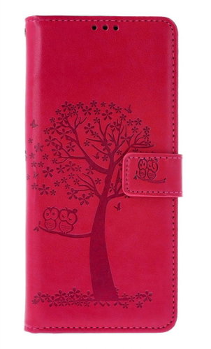 TopQ Xiaomi Redmi 14C book case Dark pink owl tree 132388 - Phone Case - Main image