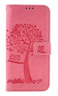 TopQ Case Samsung A15 booklet Pink tree owls 130615 - Phone Case
